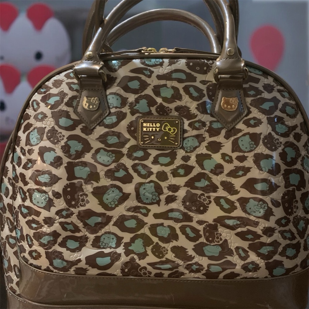 Loungefly Hello Kitty Brown and Blue Patterned Satchel